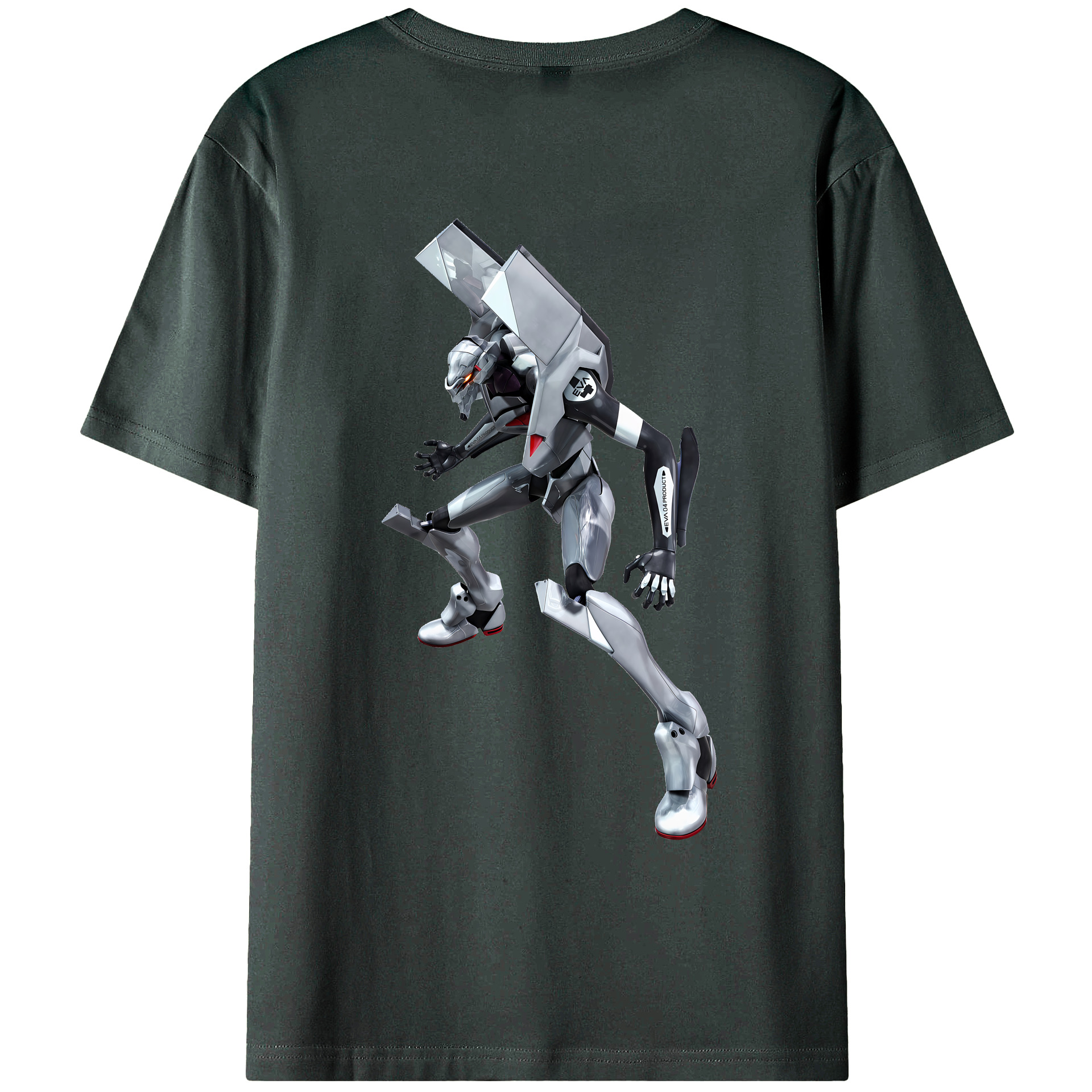 （画像用） EVA 新世紀エヴァンゲリオン 綿100％ メンズ半袖Tシャツ（バックプリント） 通気性